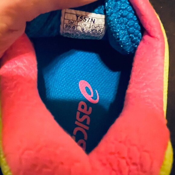 Mint Condition Asics GEL NIMBUS 17 Orange Turquoise White Womens 8 US 39.5 EUR - Picture 7 of 12